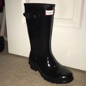 Girls Hunter high gloss rain boots